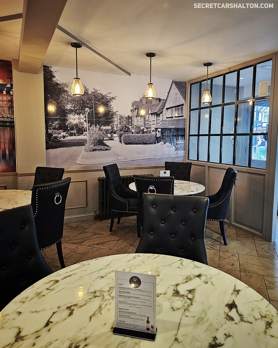 Huge nostalgic photo covers wall of stylish cafe in Carshalton Beeches